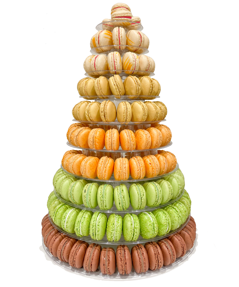 Pyramid of 98 macarons